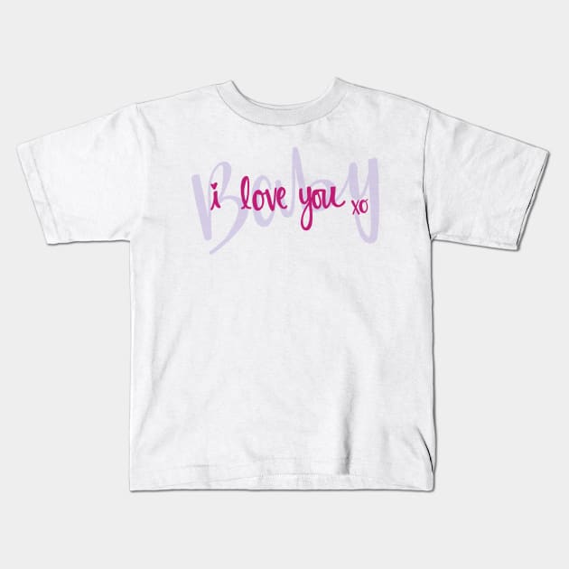 I Love You, Baby Kids T-Shirt by MKnowltonArt